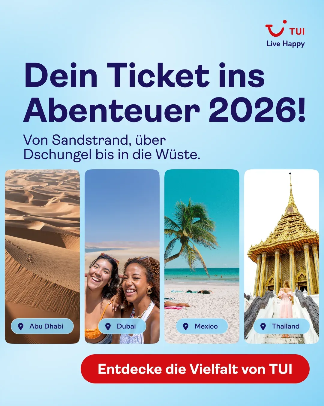 TUI Social-Media-Motiv im Format 4:5, Variante zwei.