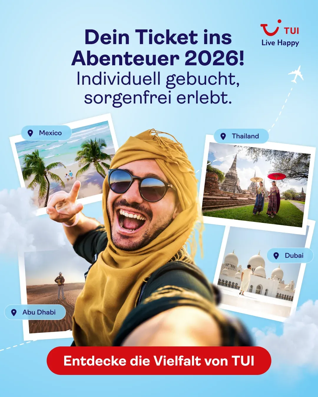 TUI Social-Media-Motiv im Format 4:5, Variante eins.